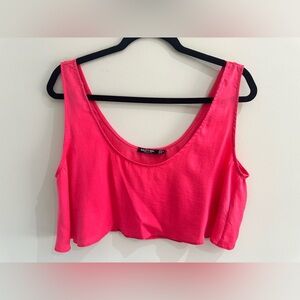 Pink Flowy Crop Top